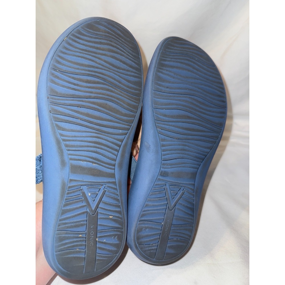 Vionic Activate Rx Women's Toe Post US 7 Blue Suede Ankle Strap Slip On Sandals - Picture 6 of 6